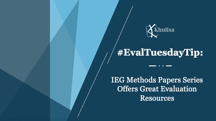 IEG #EvalTuesdayTip