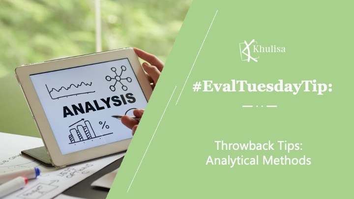 #EvalTuesdayTip Analytical Methods